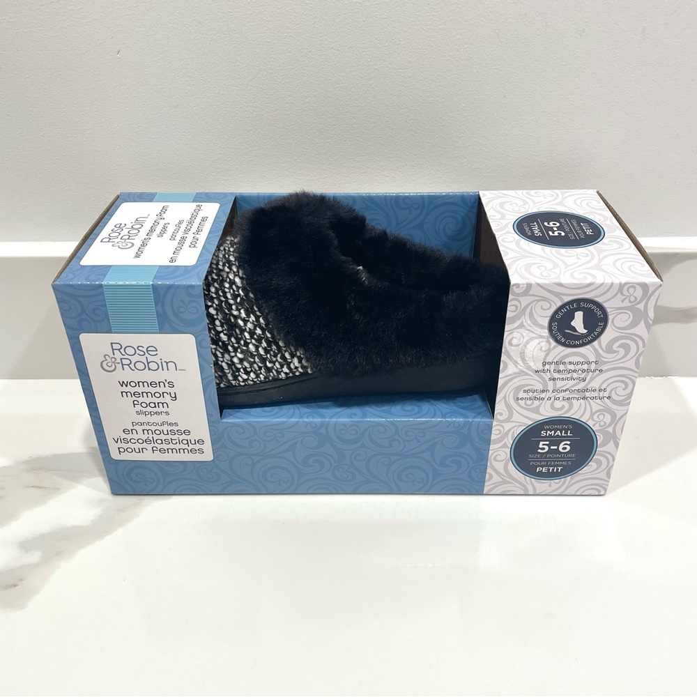 NEW Rose & Robin Women's Memory Foam Slippers (size 5-6)